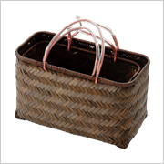 アジロ角長買物篭 染 大S/2(廃盤)