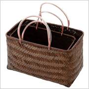 アジロ角長買物篭 染 特大S/2(廃盤)