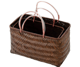 アジロ角長買物篭 染 特大S/2(廃盤)